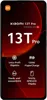 A marketing image for the Xiaomi 13T Pro smartphone, showcasing its features against a dark, red-toned background. Podgląd zdjęcia produktu