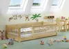 Kinderbett niedriges Bodenbett Kiefer natur 80x180 Produktbild-Vorschau 3