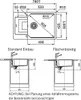 Technical drawing and installation diagrams for a sink. Podgląd zdjęcia produktu