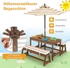 COSTWAY Kinder Picknicktisch mit Bänke, Kissen & Produktbild-Vorschau 3