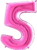 Riesenzahl Folienballon 40"/102cm | Pink Zahl: 5 Produktbild-Vorschau 3