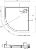 Mexen Flow+ Duschwanne Halbrund 90 x 90 cm, Schwarz Matt - Produktbild-Vorschau 6