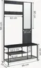 Garderobe 'Napinerg' mit Spiegel Schuhregal und Sitzbank Produktbild-Vorschau 6