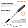 60 schwarze Magnet-Whiteboard-Marker Set, feine Spitze & Produktbild-Vorschau 3