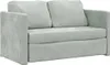 vidaXL Bodensofa mit Schlaffunktion Hellgrau 122x204x55 cm Produktbild-Vorschau 6