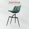 A disassembled chair with the seat floating above the legs, illustrating easy assembly. Produktbild-Vorschau