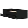 Bett mit Schubladen Schwarz 75x190 cm Produktbild-Vorschau 4