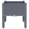 Design Pflanzkasten mit Beinen Grau 40x40x42 cm PP, Produktbild-Vorschau 5