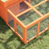 vidaXL Králikáreň Brown 144x123x67,5 cm Masívne borovicové Náhľad obrázku produktu 4