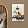 MuchoWow® - Leinwandbilder - Leuchtturm - Felsen - Weiß - Produktbild-Vorschau 5