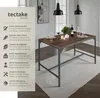 tectake® Esstisch Belfast Industrial Style 120 x 75 x 75 cm Produktbild-Vorschau 2
