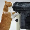 Katzen Kratzbaum 61 cm - grau mit großem Liegeplatz und Produktbild-Vorschau 6