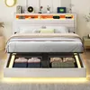 A modern bed with integrated storage and LED lighting. Anteprima dell’immagine prodotto