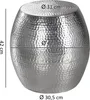FineBuy Beistelltisch rund 43,5 cm Metall silber - Produktbild-Vorschau 3