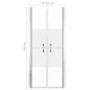 vidaXL Douchedeur, halfmat veiligheidsglas, 96x190 cm Productafbeelding-voorbeeld 5