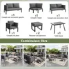 OKWISH Salon de Jardin Lune 8 Personnes - Ensemble avec Voir les images du produit 6
