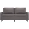 2-Sitzer-Sofa Grau 140 cm Kunstleder Produktbild-Vorschau 3