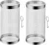2er Set Zylindrischer Grillkorb Rund aus Edelstahl mit 1x Produktbild-Vorschau 1