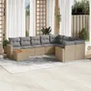 Garten-Sofagarnitur 10-tlg., modular, Poly Rattan Beige, Produktbild-Vorschau 2