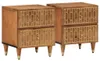 vidaXL Nachttische 2 Stk. 40x33x46 cm Massivholz Mango Produktbild-Vorschau 8