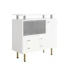Buffet Merax avec portes coulissantes en verre à LED, Voir les images du produit 10
