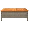 vidaXL Stolik ogrodowy szary 70x70x25 cm rattan i drewno Podgląd zdjęcia produktu 6