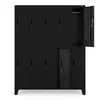 A black metal locker unit with 10 compartments, some of which are open. Anteprima dell’immagine prodotto