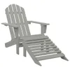 The Living Store Záhradná stolička Adirondack s podnožkou a Náhľad obrázku produktu 5