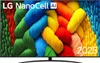 A television screen displaying a colorful abstract image with text overlays. Anteprima dell’immagine prodotto