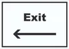 Exit Schild mit Text und Richtungspfeil links Ausgang Produktbild-Vorschau 1