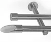 BASIT® Gardinenstange Set Edelstahl Look Metall Ø 19mm zur Produktbild-Vorschau 1