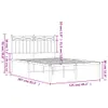 A diagram of a bed frame with dimensions indicated by measurement lines and text. Produktbild-Vorschau