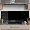 DEQORI Küchenrückwand Glas 125x50 cm 'Schwarz' Spritzschutz Produktbild-Vorschau 3