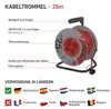 PVC Kabeltrommel – 4 Steckdosen, 25m, 1,5mm2 SCHUKO Produktbild-Vorschau