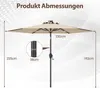 A diagram showing the dimensions of a patio umbrella. Produktbild-Vorschau