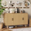 UnboxG Massivholz Sideboard 140x40x80 cm Eiche – 4 Türen Produktbild-Vorschau 2