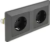 MILOS Set 2 Steckdosen, 250V, 16A, antracite Anteprima dell’immagine prodotto 2