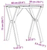 vidaXL Esstisch-Gestell in Y-Form 60x50x73 cm Stahl Produktbild-Vorschau 7