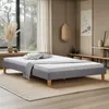 Homestyle4u futonová postel s matrací 120x200 čalouněná Náhled obrázku produktu 1