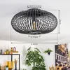 Aidone Deckenlampe aus Metall/Bambus in Schwarz Produktbild-Vorschau 4