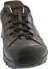 A close-up, front-facing view of a brown leather shoe. Voir les images du produit