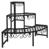 Ecktreppe für Blumen 60x60x62 cm, 3 Etagen, schwarz Produktbild-Vorschau 4