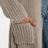 Knit Factory Marlo Lange Strickjacke - Iced Clay - 36/38 Produktbild-Vorschau 4