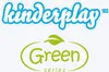 The image displays two logos, one above the other, on a white background. The top logo is for 'kinderplay' in blue text with a white outline. The bottom logo is for 'Green series' in green text within a green oval shape, with a green leaf above the text. Náhled obrázku produktu