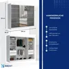 Schwebetürenschrank TOMY, 2-türig Schrank, Weiß / Anthrazit Produktbild-Vorschau 3