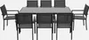 sweeek - Gartentisch aus Aluminium + 8 Sessel - Anthrazit Produktbild-Vorschau 2