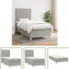 The Living Store Boxspringbett mit Matratze Hellgrau 90x190 Produktbild-Vorschau 1