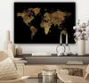 MuchoWow® - Leinwandbilder - Weltkarte - Gold - Luxus - Produktbild-Vorschau 7