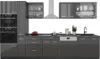 Cuisine  Vicco R-Line Anthracite brillant/anthracite 350cm Voir les images du produit 7