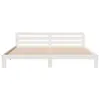 vidaXL Massivholzbett ohne Matratze Weiß 200x200 cm Produktbild-Vorschau 4